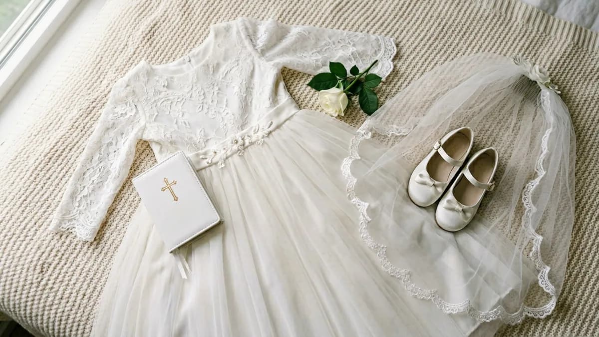Komunia dziecka tanio — sukienka i garnitur z second handu